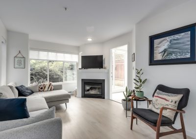 “Zen” like spacious 1 bedroom & den with walk out patio and garden